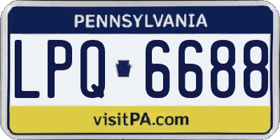 PA license plate LPQ6688