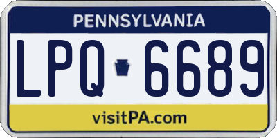 PA license plate LPQ6689