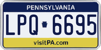 PA license plate LPQ6695