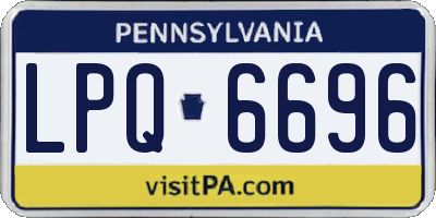 PA license plate LPQ6696