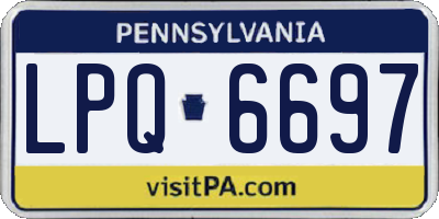 PA license plate LPQ6697