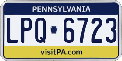 PA license plate LPQ6723