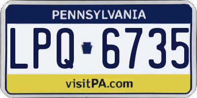 PA license plate LPQ6735