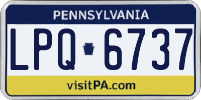 PA license plate LPQ6737