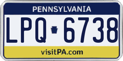 PA license plate LPQ6738