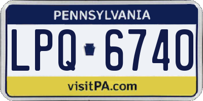 PA license plate LPQ6740