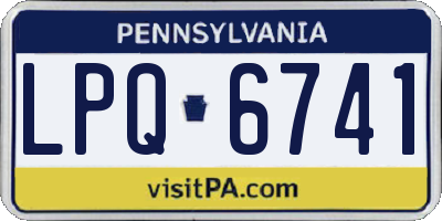 PA license plate LPQ6741