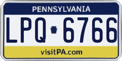 PA license plate LPQ6766