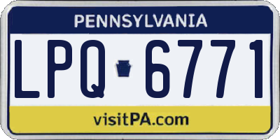 PA license plate LPQ6771