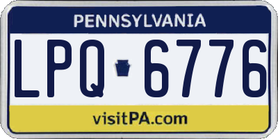 PA license plate LPQ6776
