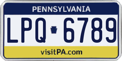 PA license plate LPQ6789