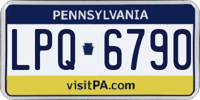 PA license plate LPQ6790