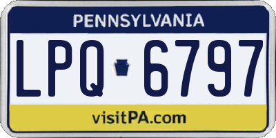 PA license plate LPQ6797