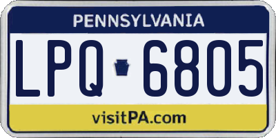 PA license plate LPQ6805