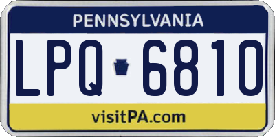 PA license plate LPQ6810
