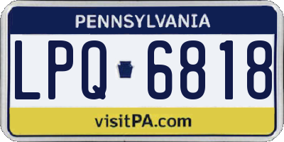 PA license plate LPQ6818