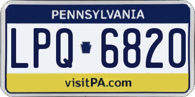 PA license plate LPQ6820