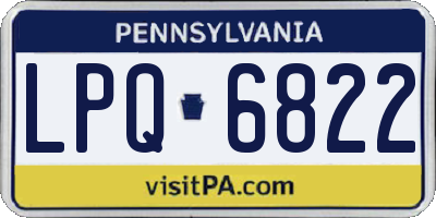 PA license plate LPQ6822