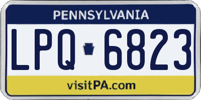 PA license plate LPQ6823