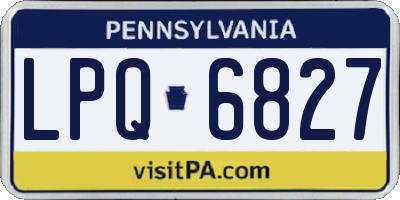 PA license plate LPQ6827