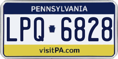PA license plate LPQ6828