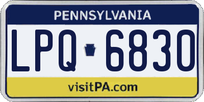 PA license plate LPQ6830