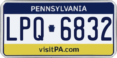 PA license plate LPQ6832