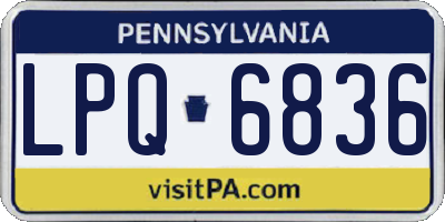 PA license plate LPQ6836