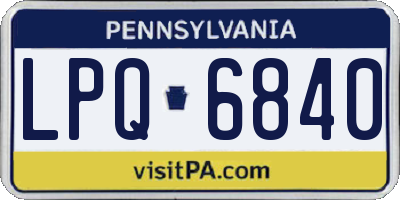 PA license plate LPQ6840