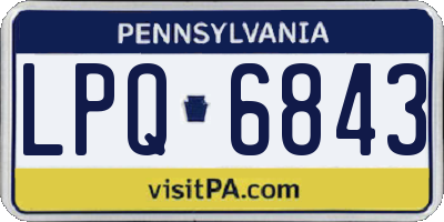 PA license plate LPQ6843