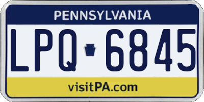 PA license plate LPQ6845