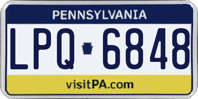 PA license plate LPQ6848