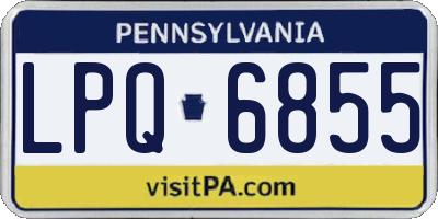 PA license plate LPQ6855