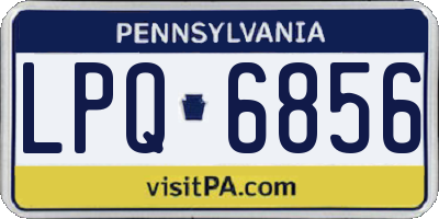 PA license plate LPQ6856