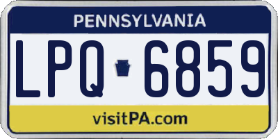 PA license plate LPQ6859