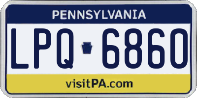 PA license plate LPQ6860