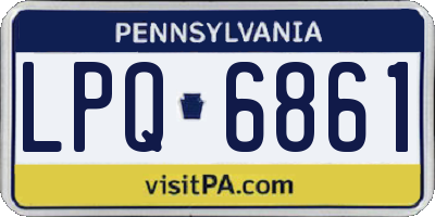 PA license plate LPQ6861