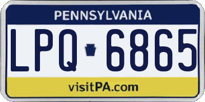 PA license plate LPQ6865
