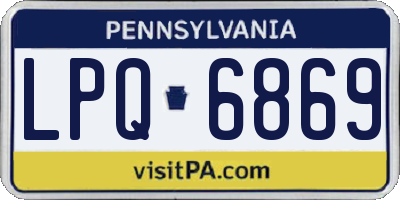 PA license plate LPQ6869