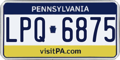 PA license plate LPQ6875