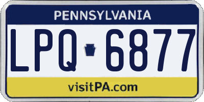PA license plate LPQ6877