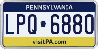 PA license plate LPQ6880