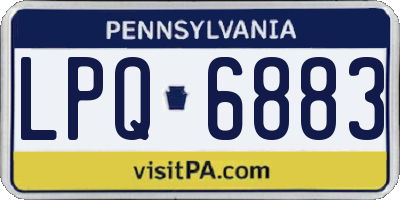 PA license plate LPQ6883