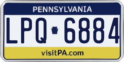 PA license plate LPQ6884