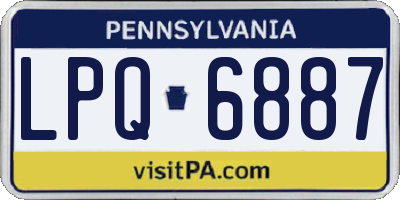 PA license plate LPQ6887