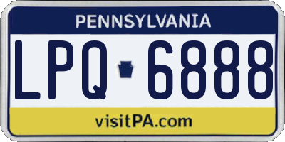 PA license plate LPQ6888