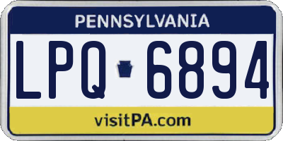 PA license plate LPQ6894