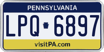 PA license plate LPQ6897