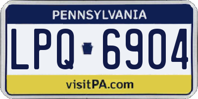 PA license plate LPQ6904