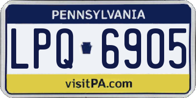 PA license plate LPQ6905